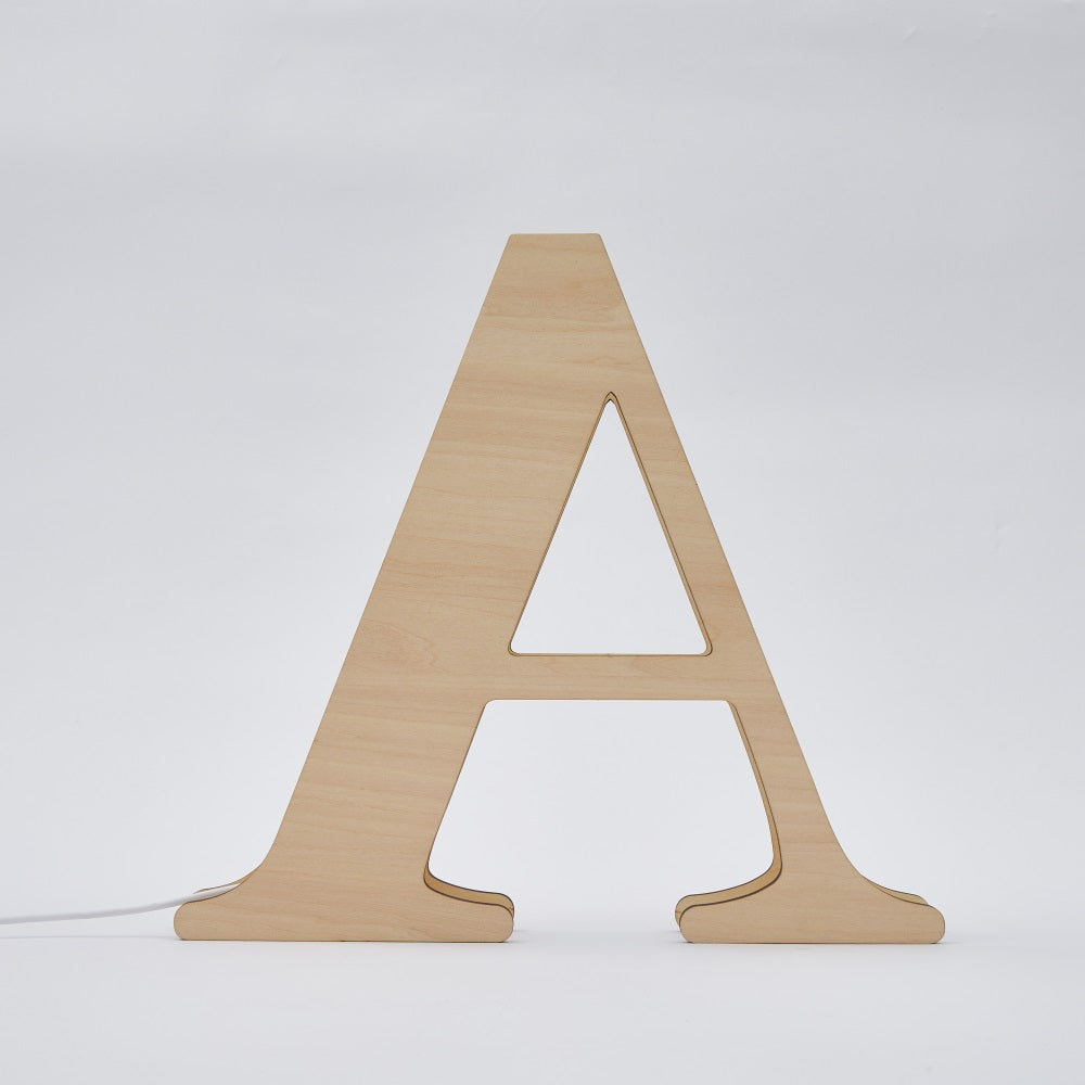 Custom Initial Wood Lamp