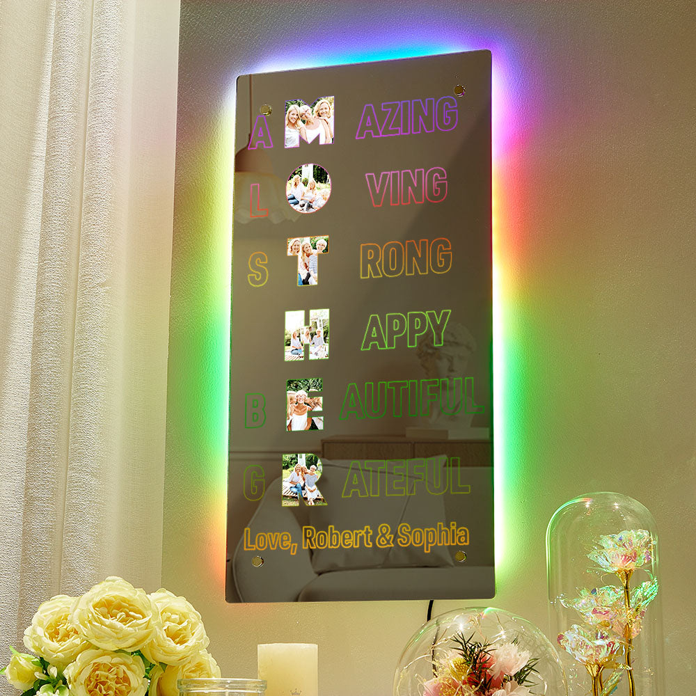 Photo Memory Mirror Light