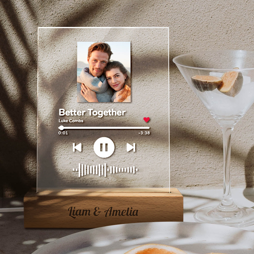 Wood Base Song Night Light