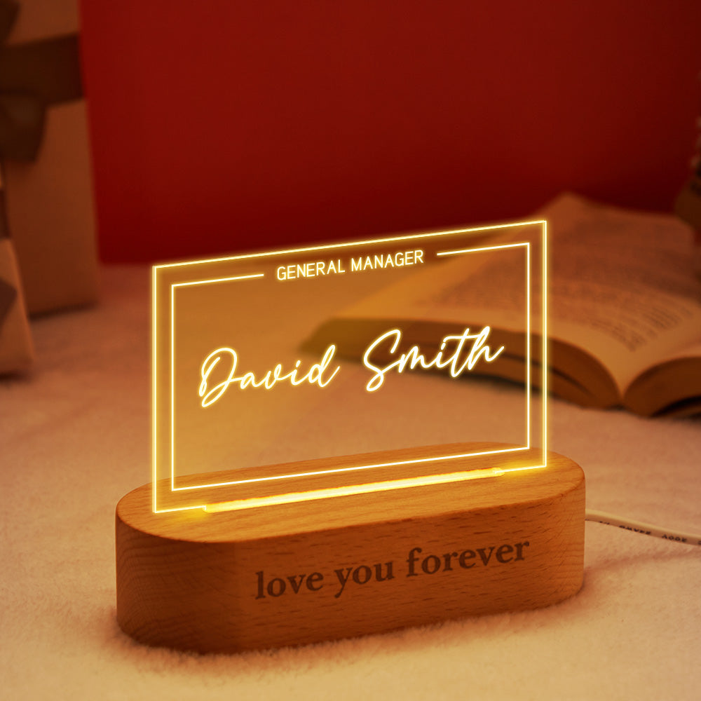 Office Desk Name Light