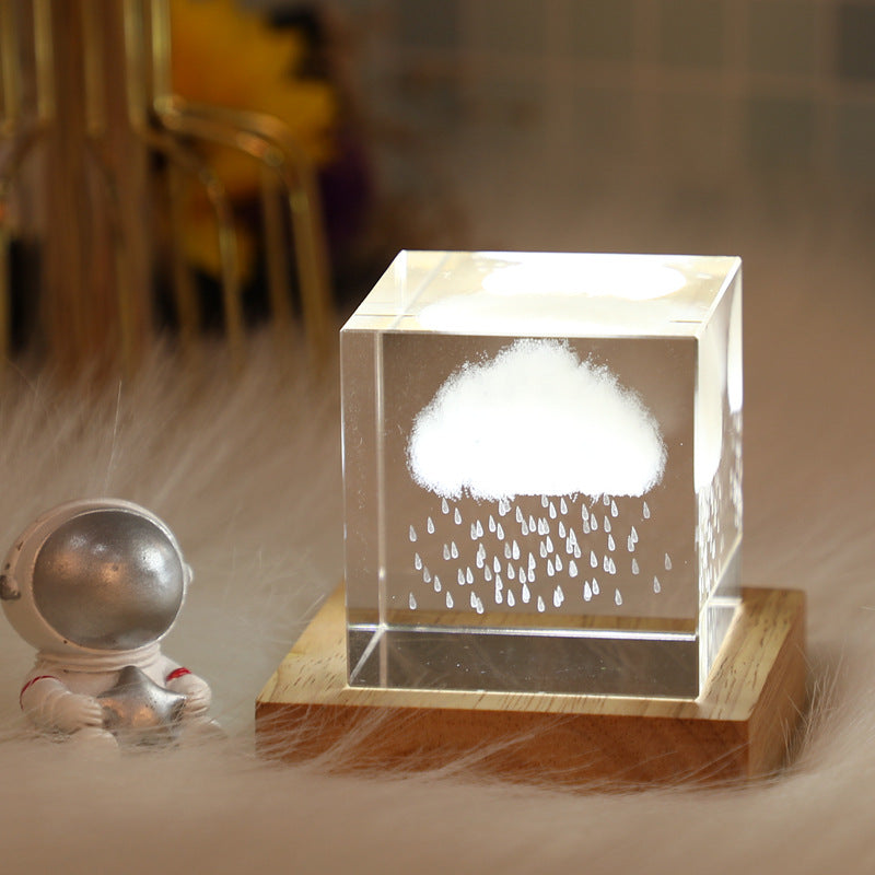 Moon Cube Crystal Light