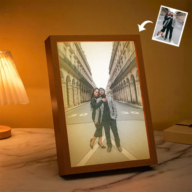 Line Art Photo Night Light
