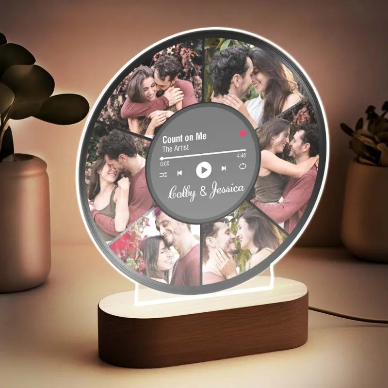 Record Collage Night Light