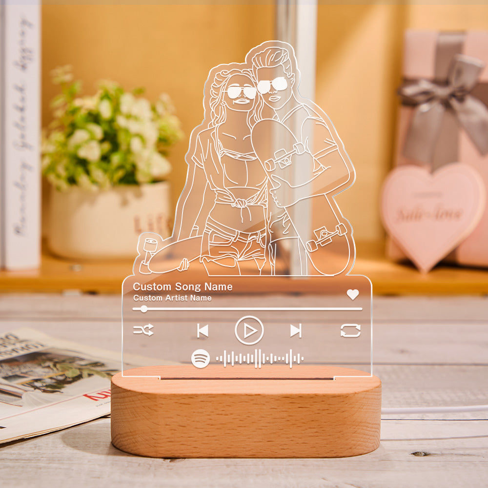 Line Art Night Light
