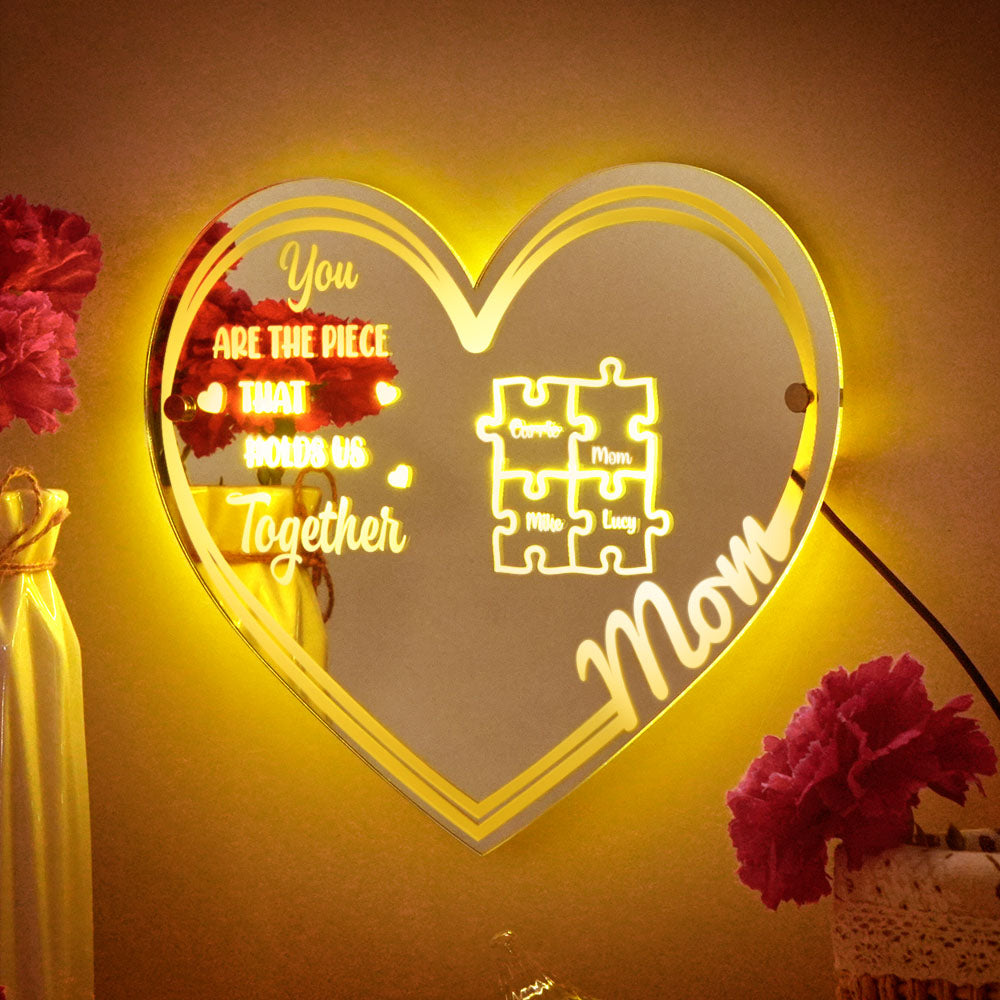 Puzzle Piece Mirror Light