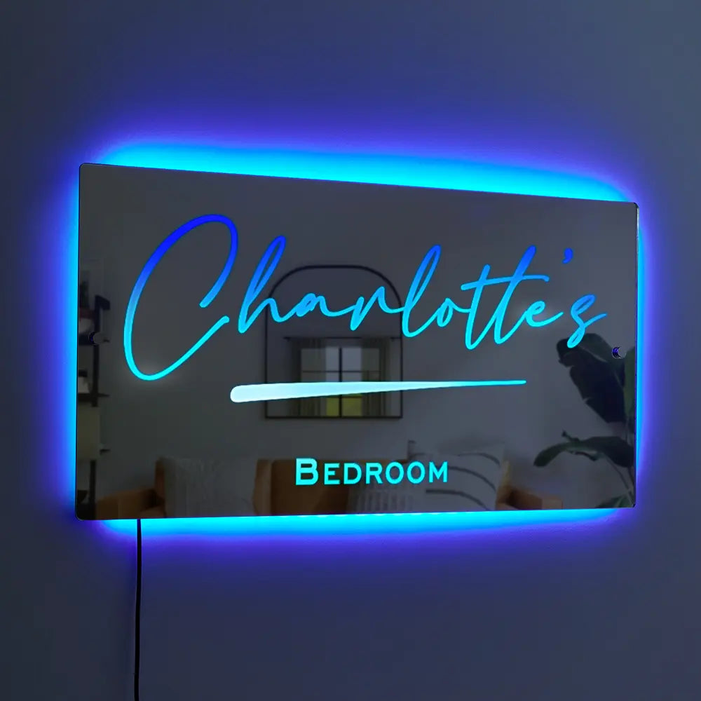 Name Glow Mirror Light
