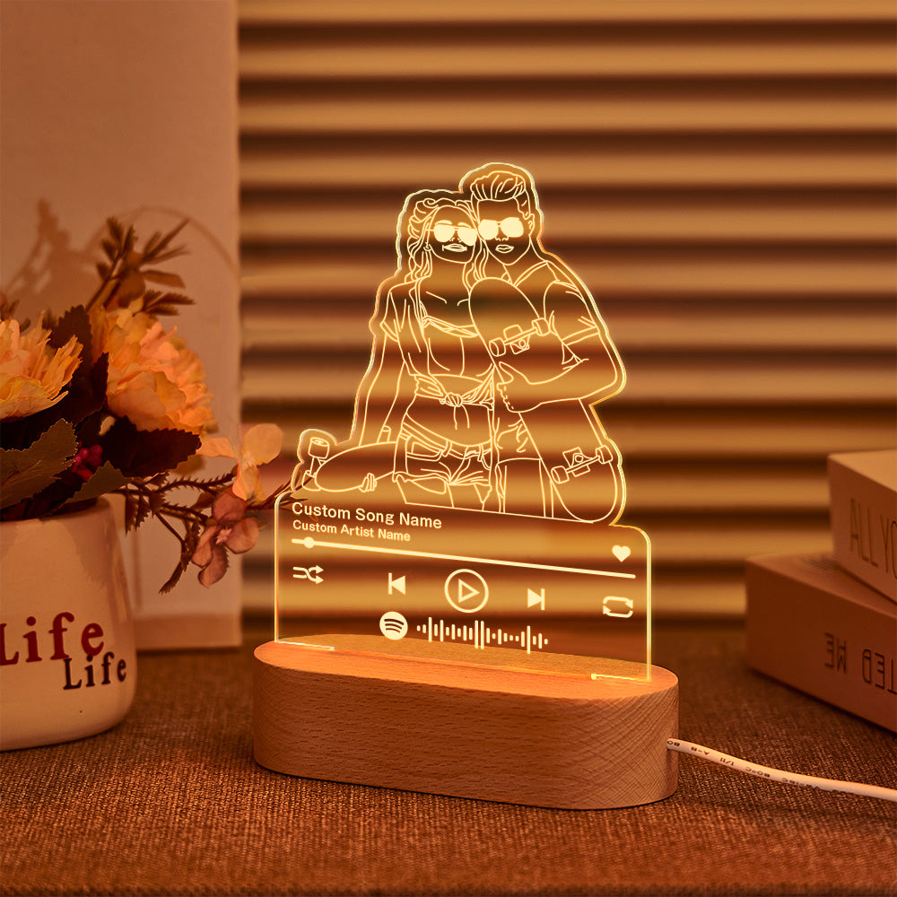 Line Art Night Light