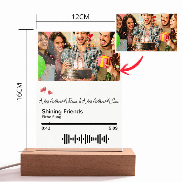 Photo Song Code Night Light