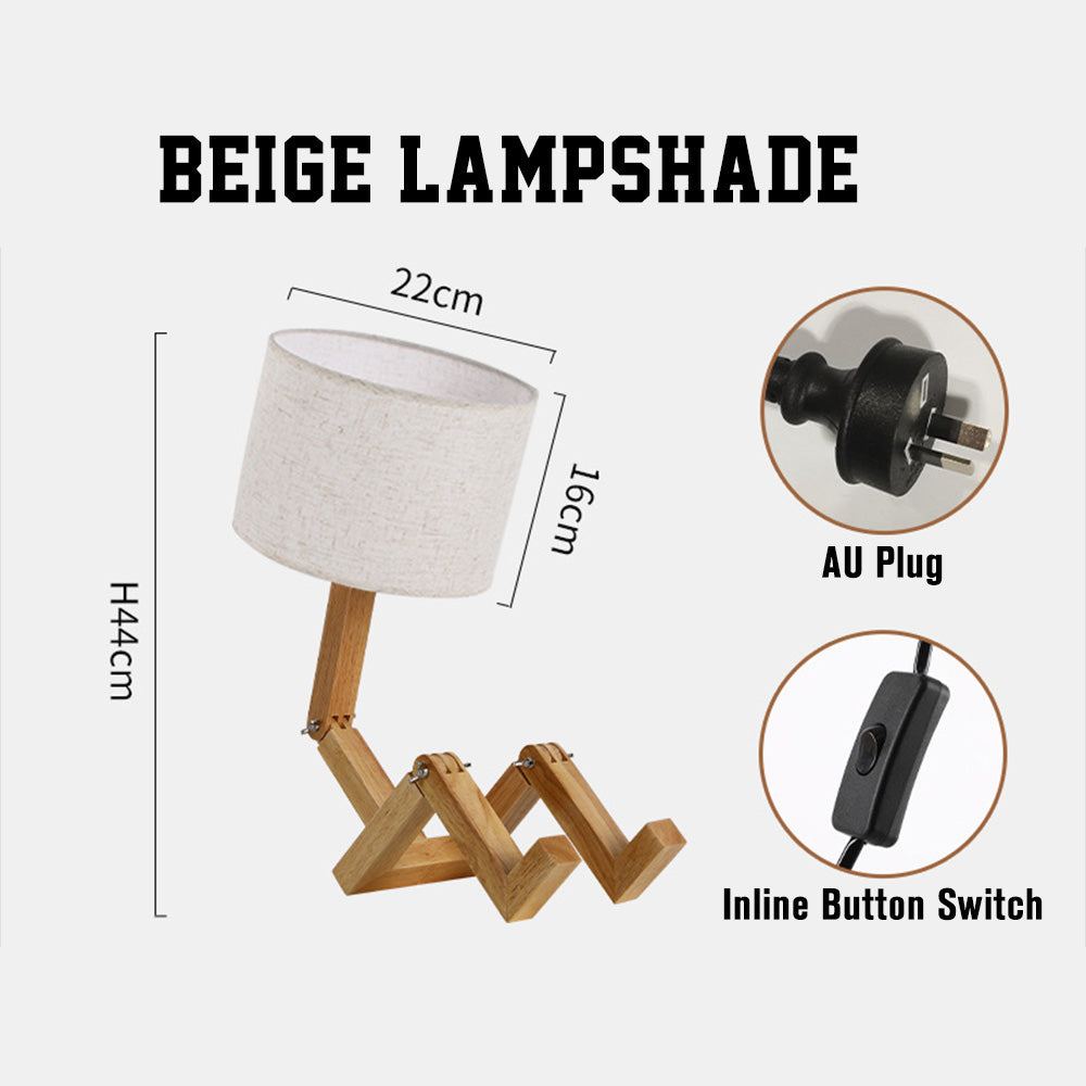 Wood Robot Lamp