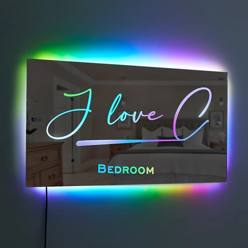 Name Glow Mirror Light