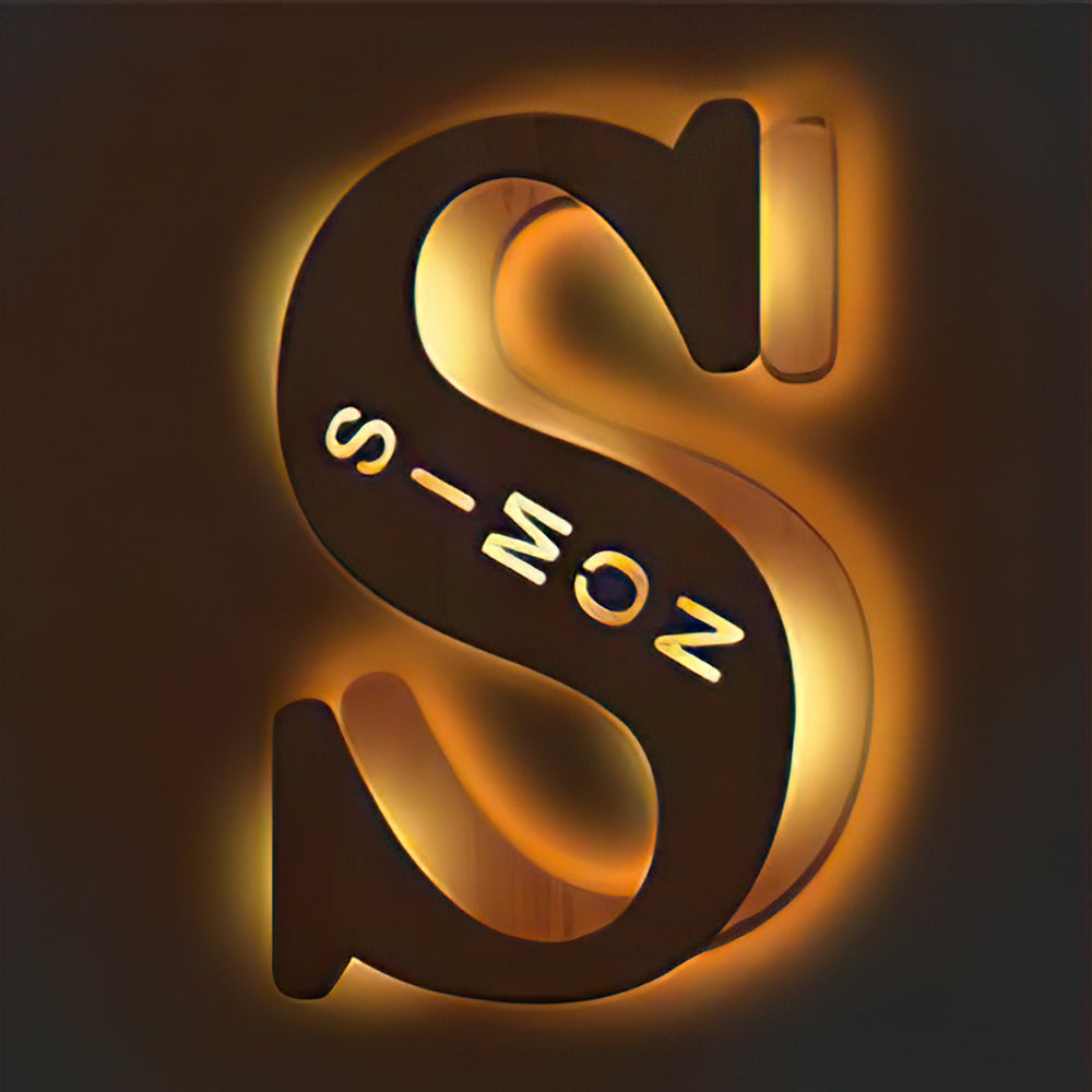 Custom Initial Wood Lamp