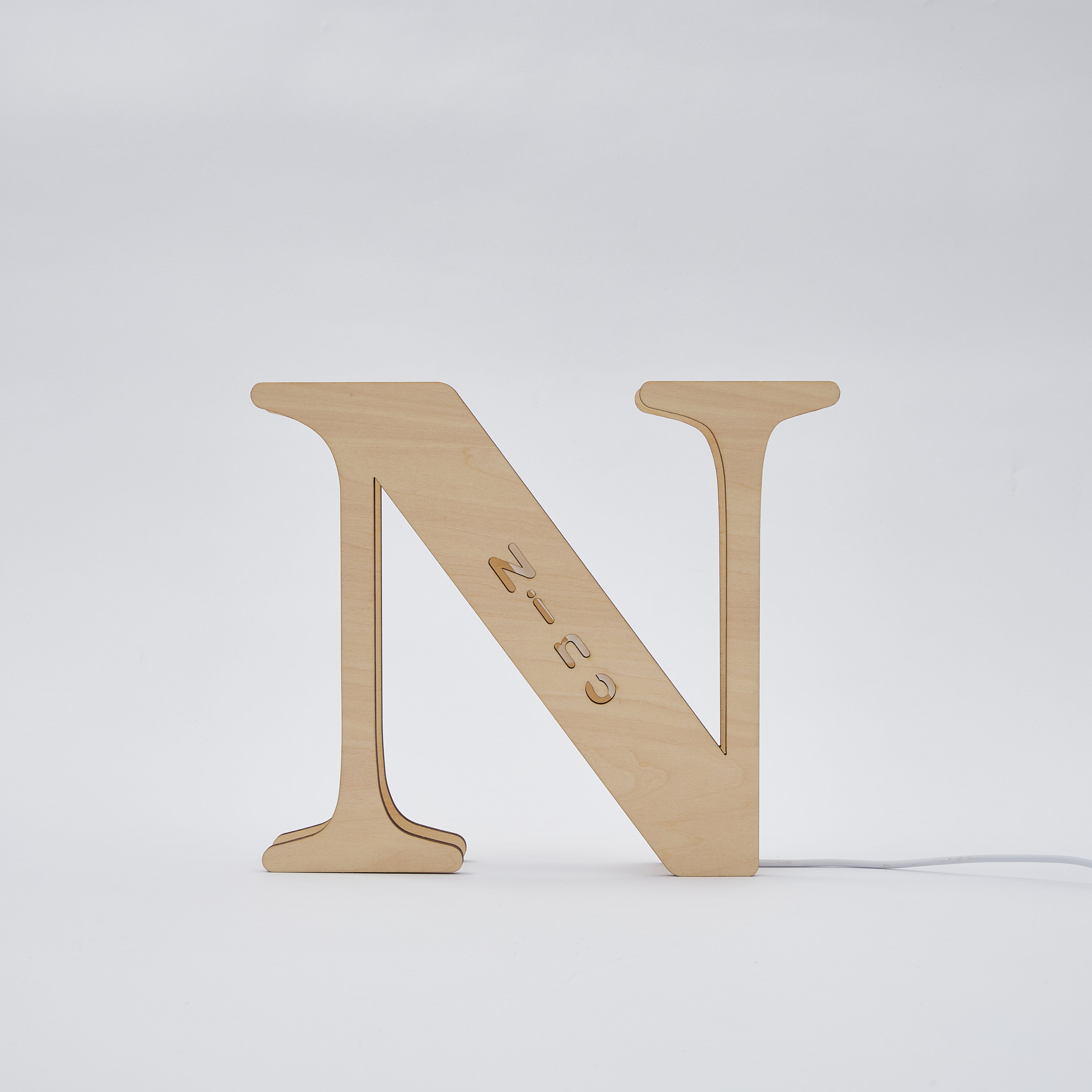 Custom Alphabet Wood Lamp