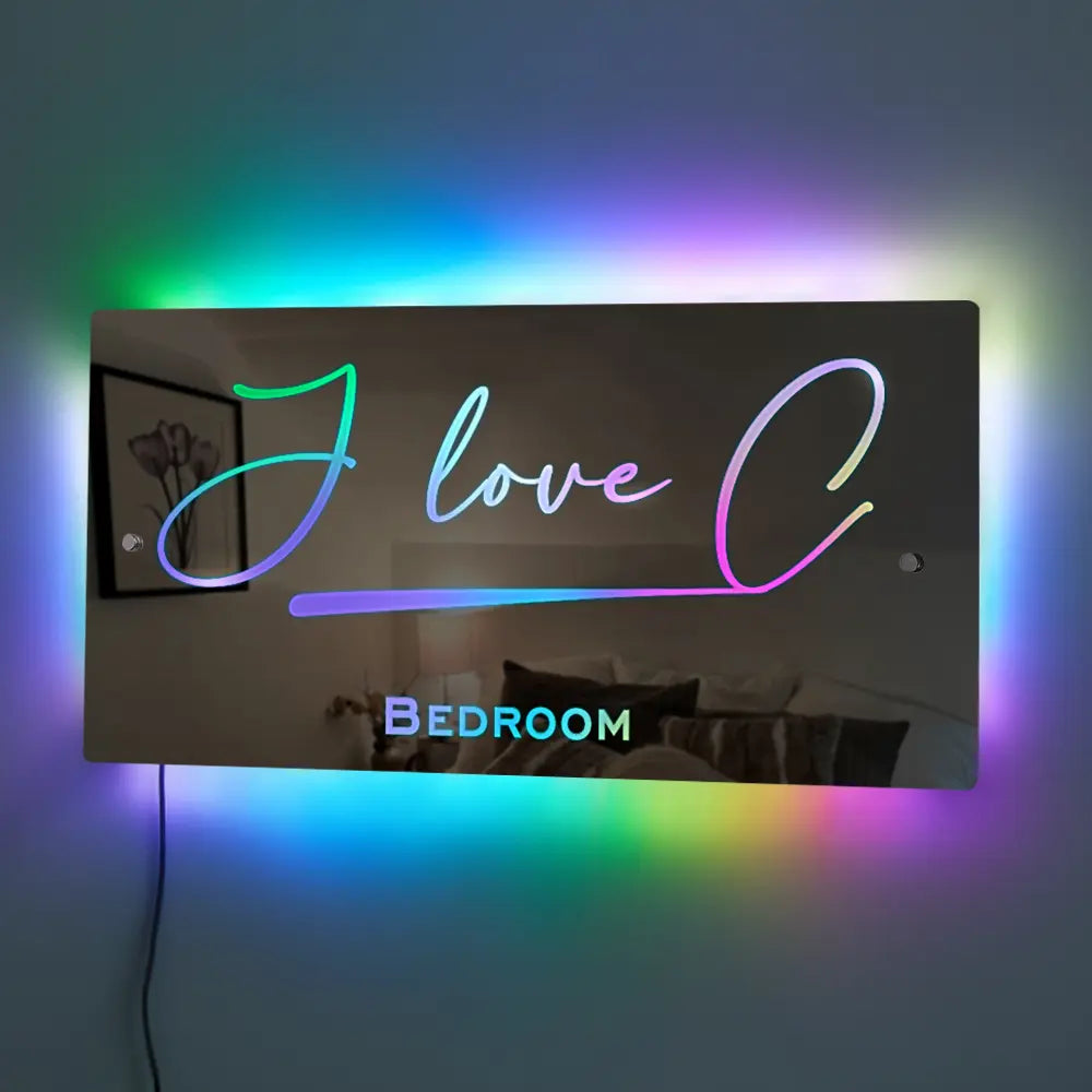 Name Glow Mirror Light