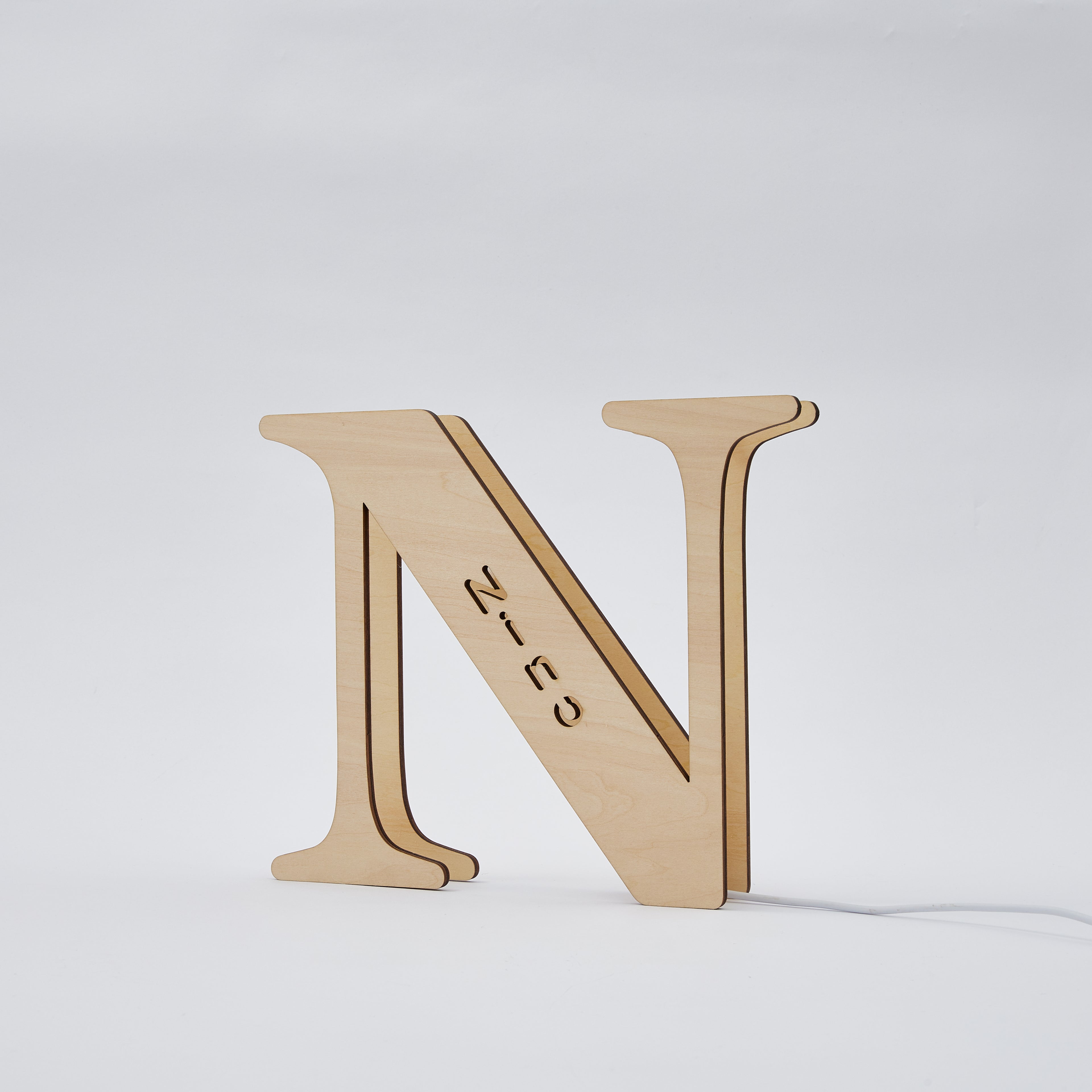 Custom Alphabet Wood Lamp