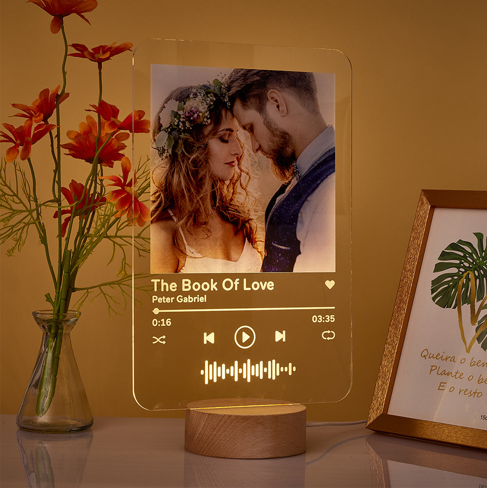 Engraved Music Code Lamp